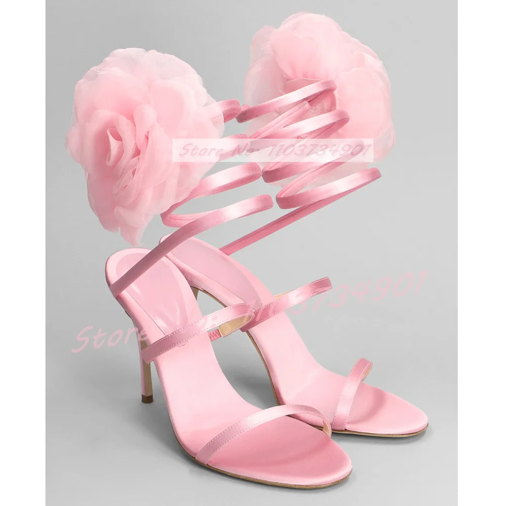Luxury Lifestyle Shoes - Sandali con cinturino incrociato fata fiore